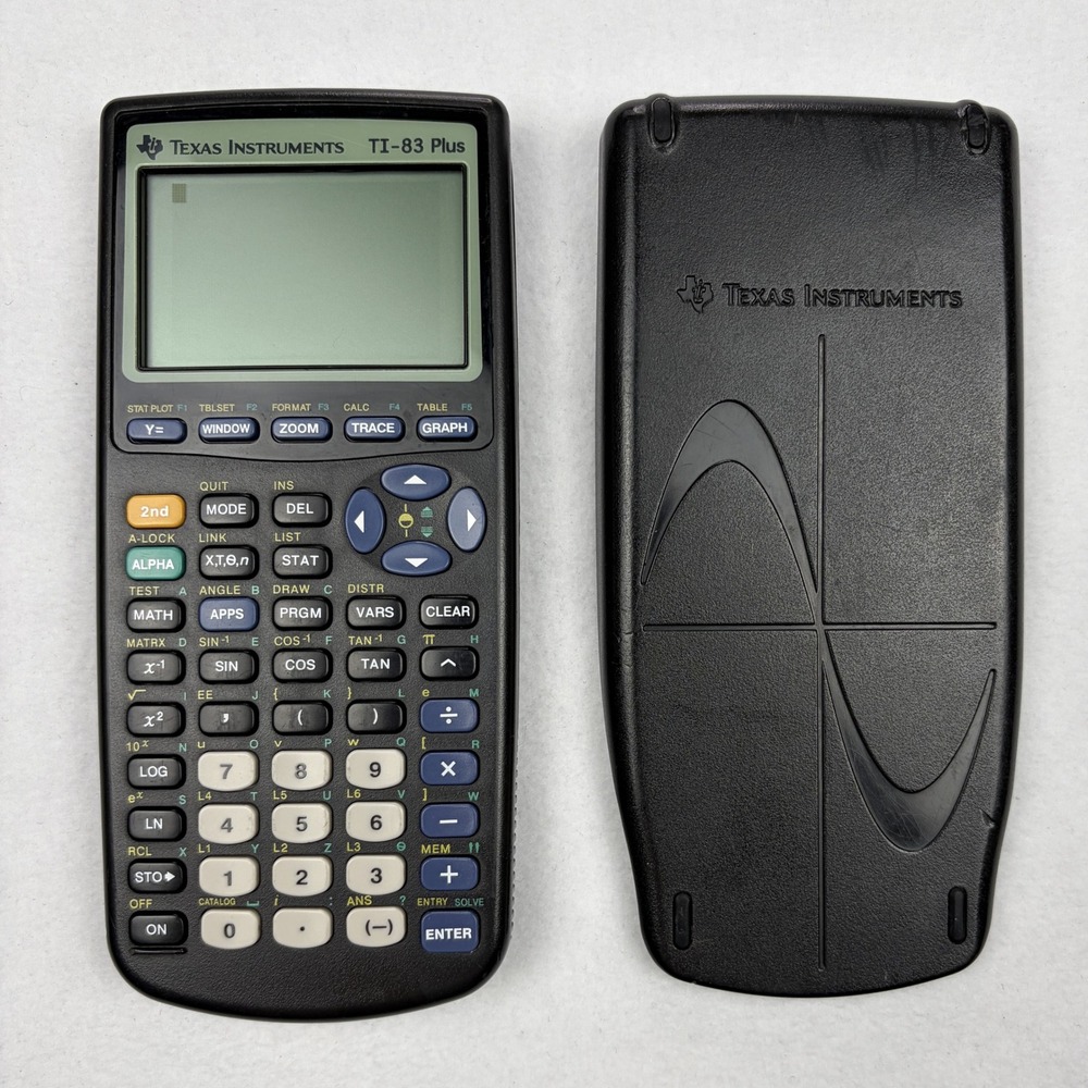 Texas Instruments TI-83 Plus Graphing Calculator Black with Slide Cover
